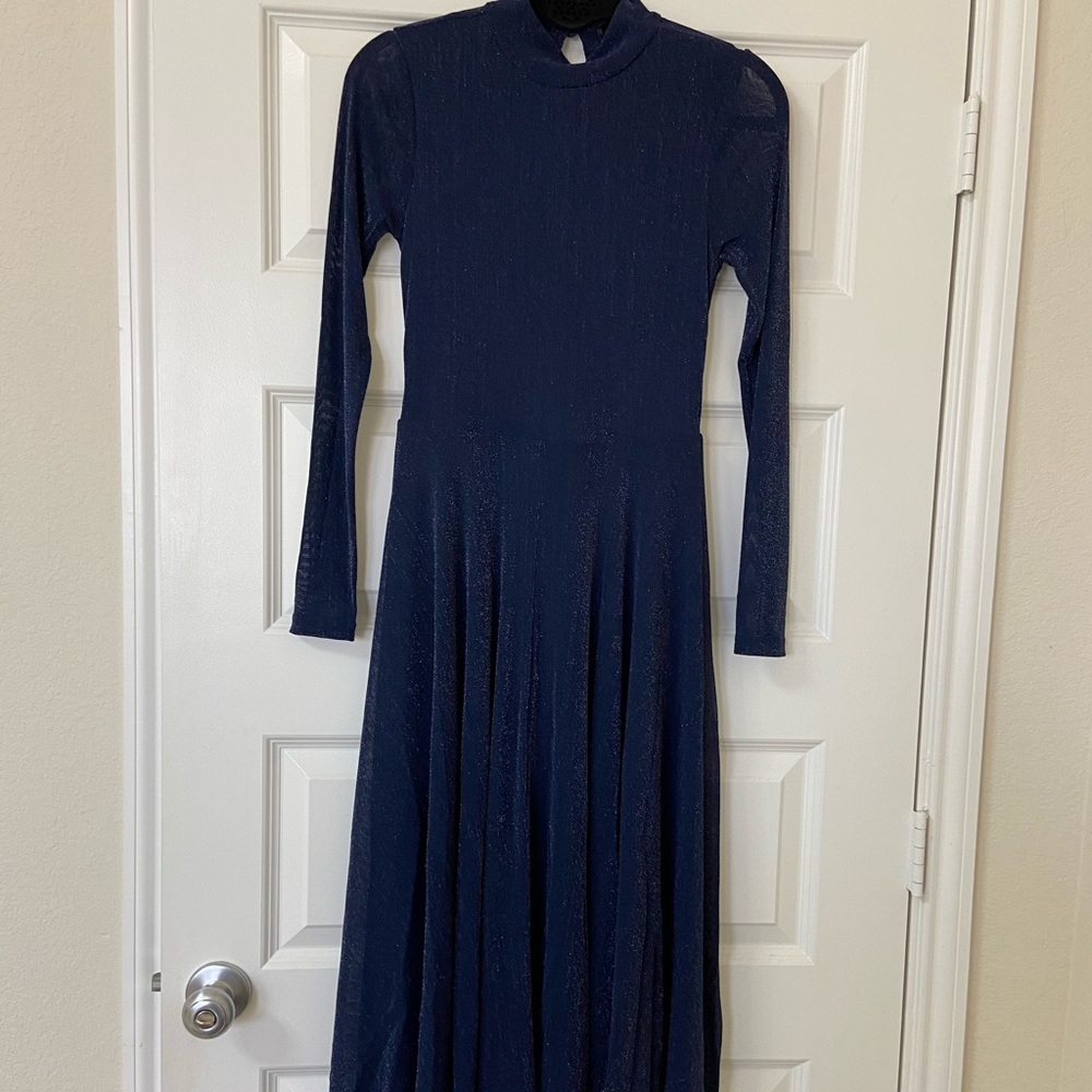 SHEIN Midi Dress in Navy Blue Size M